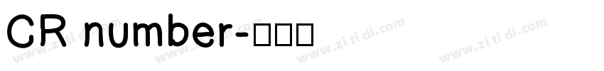 CR number字体转换